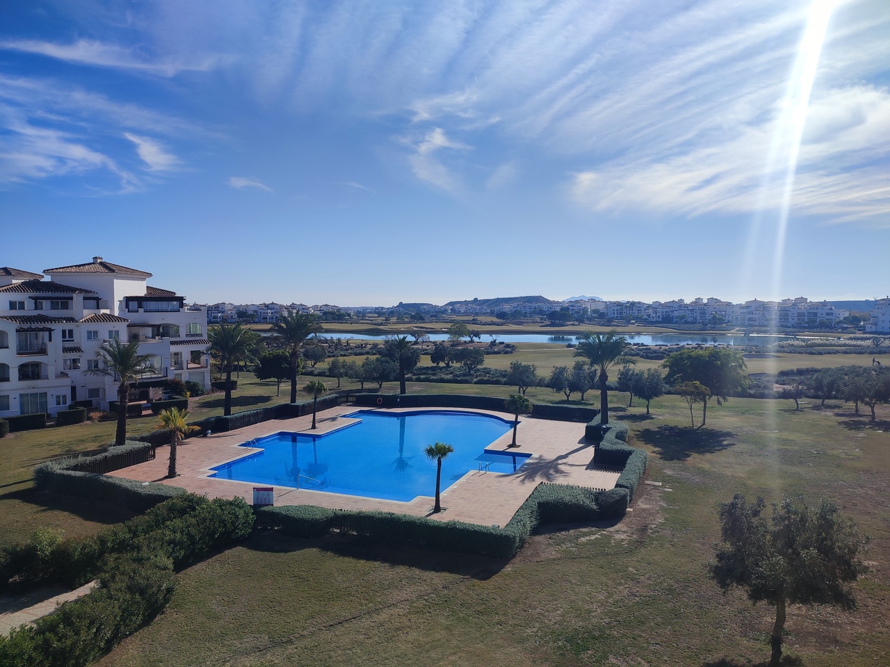 Garden in apartment for sale in Hacienda Riquelme Golf Resort