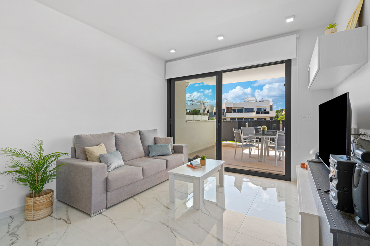 Pool area in apartment for sale in Villamartin