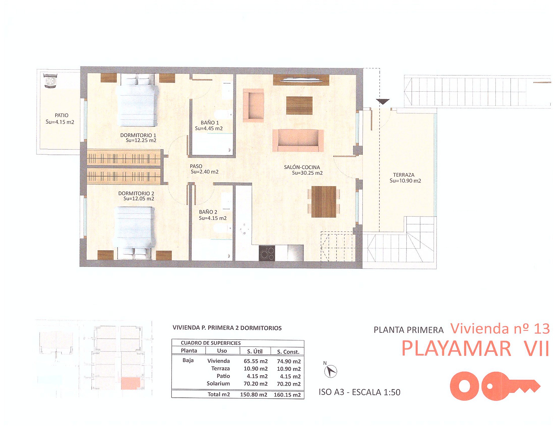 Bedroom in penthouse for sale in Pilar de La Horadada