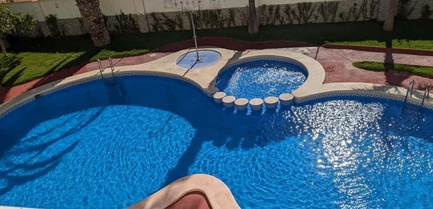Pool area in apartment for sale in Torrevieja