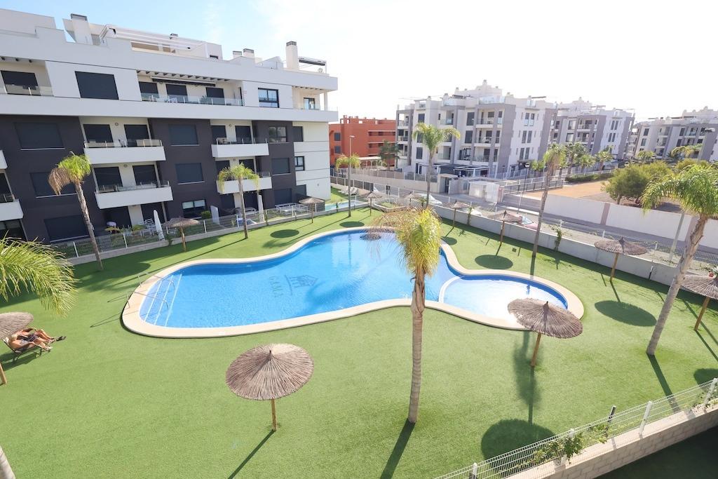Pool area in apartment for sale in Orihuela Costa