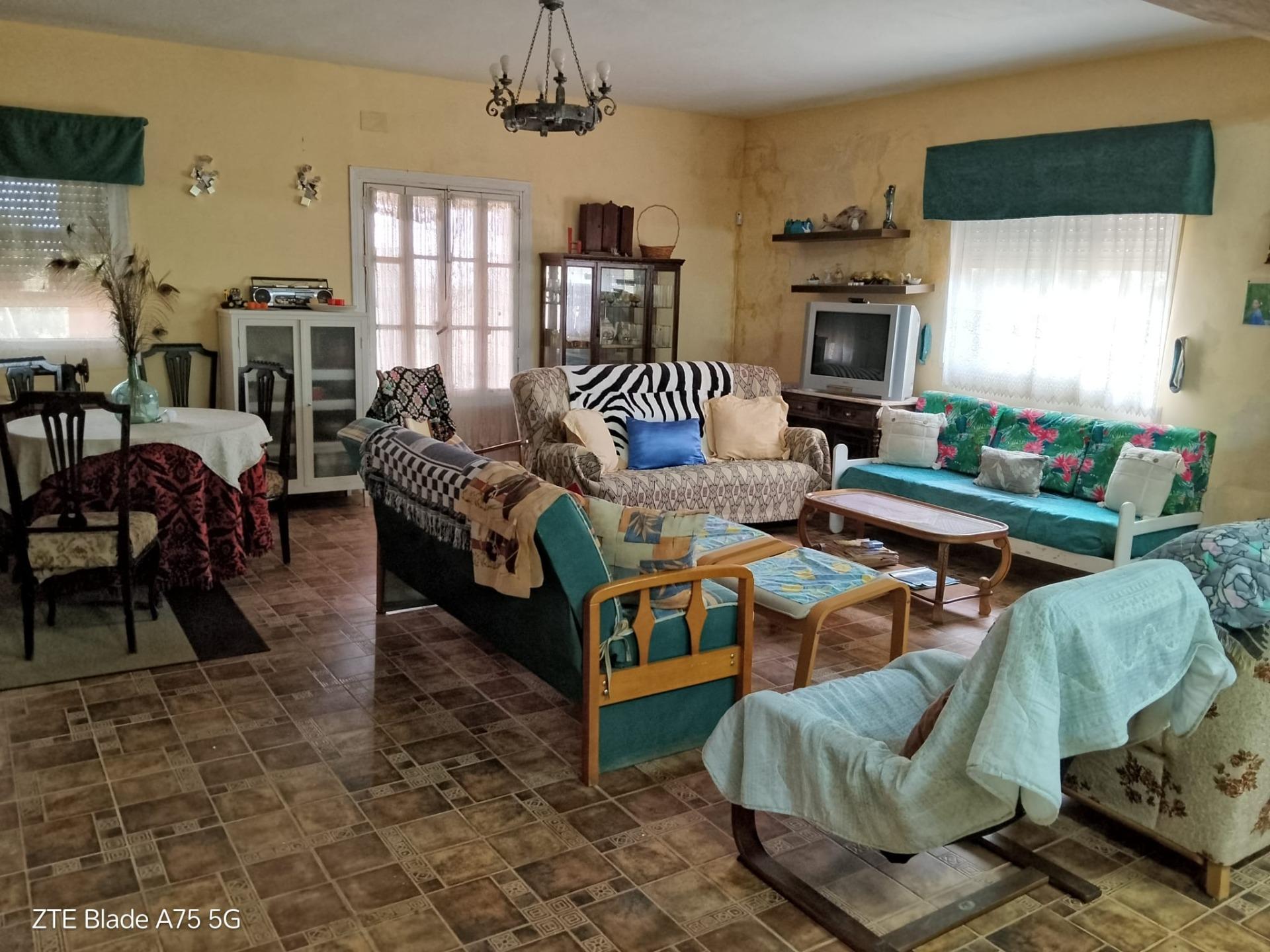 Living room in finca for sale in Cartagena