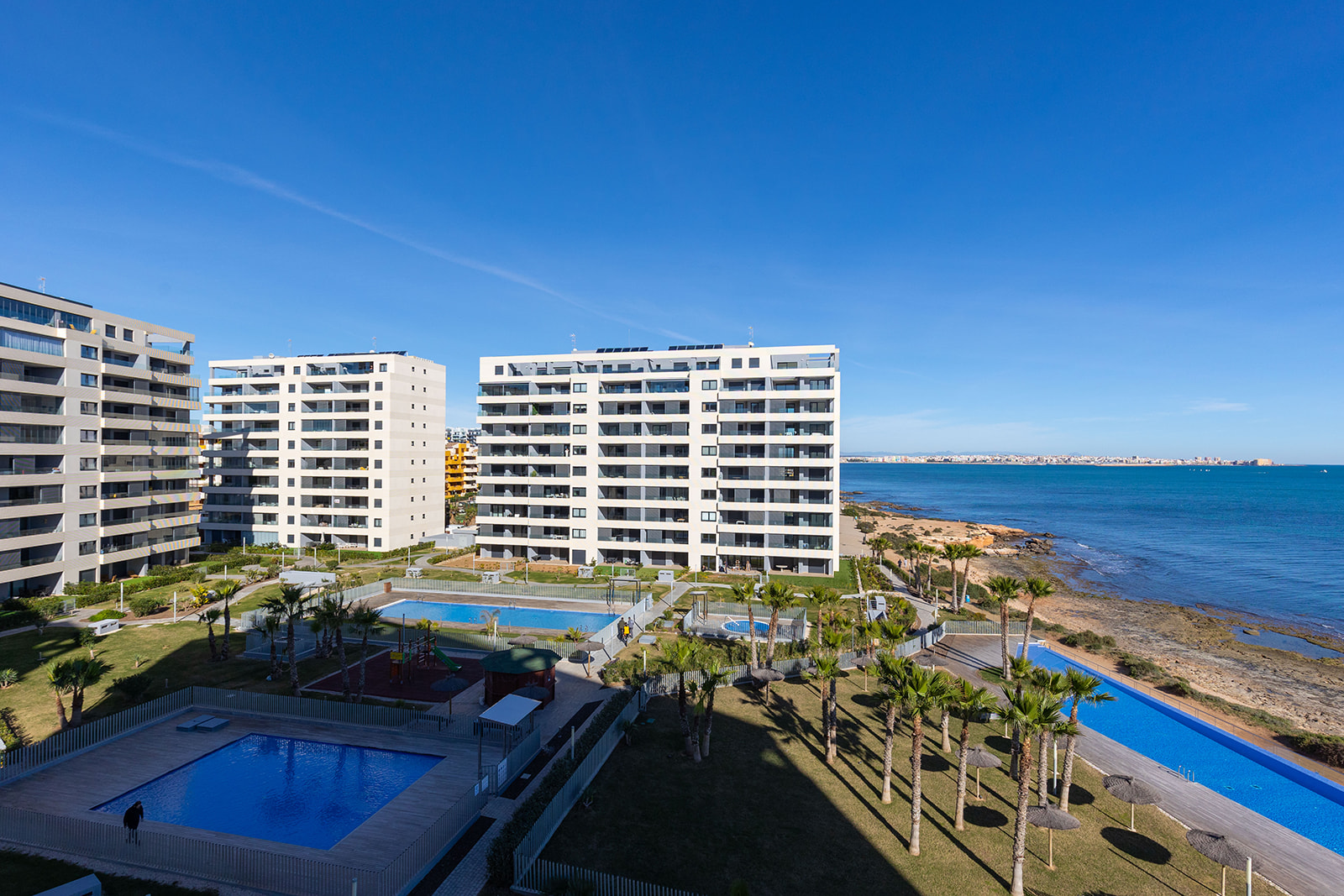 Pool area in apartment for sale in Torrevieja