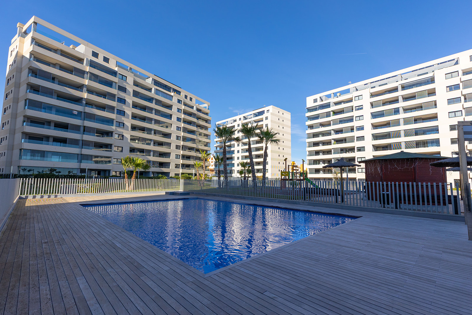 Pool area in apartment for sale in Torrevieja