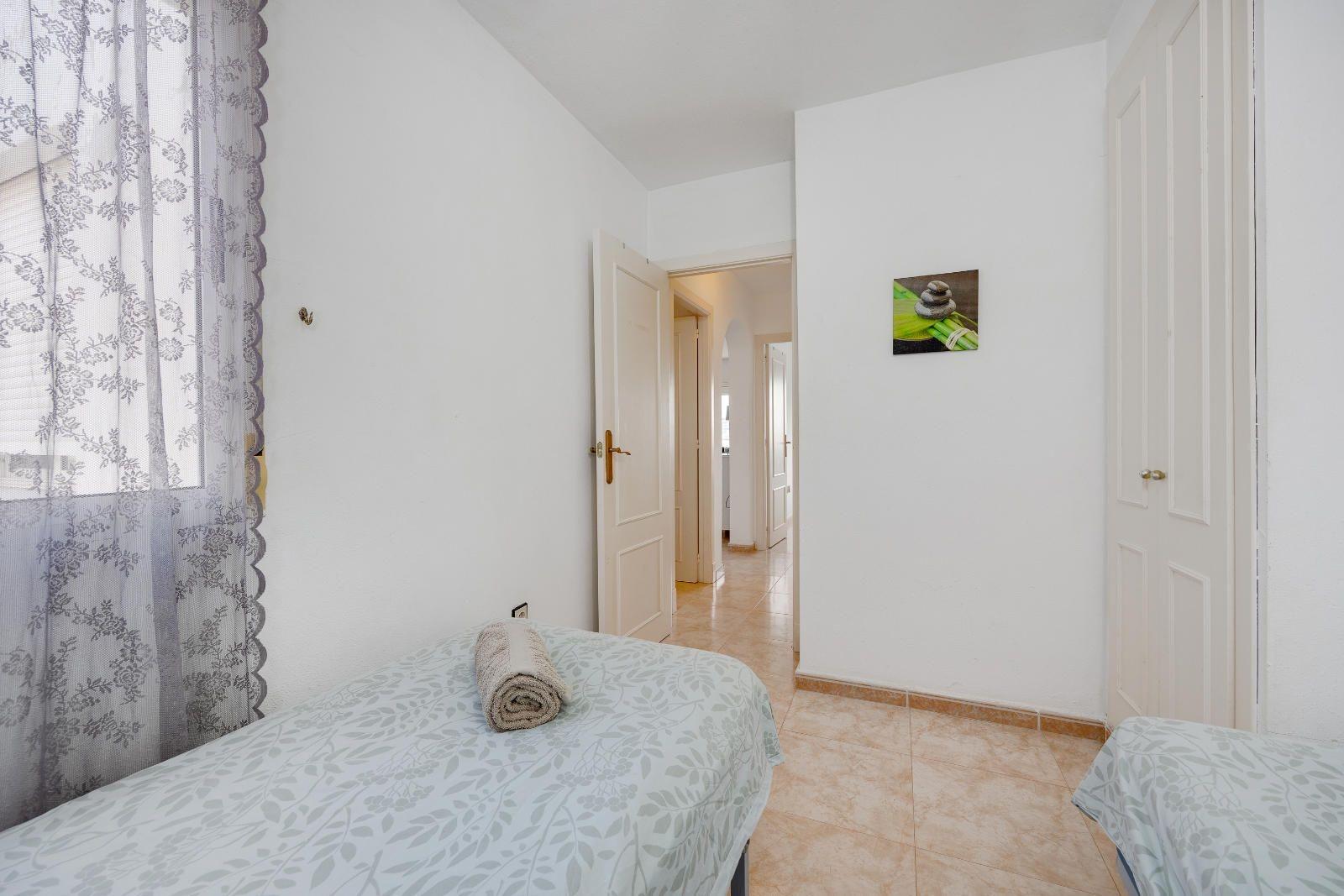 Pool area in bungalow for sale in Torrevieja