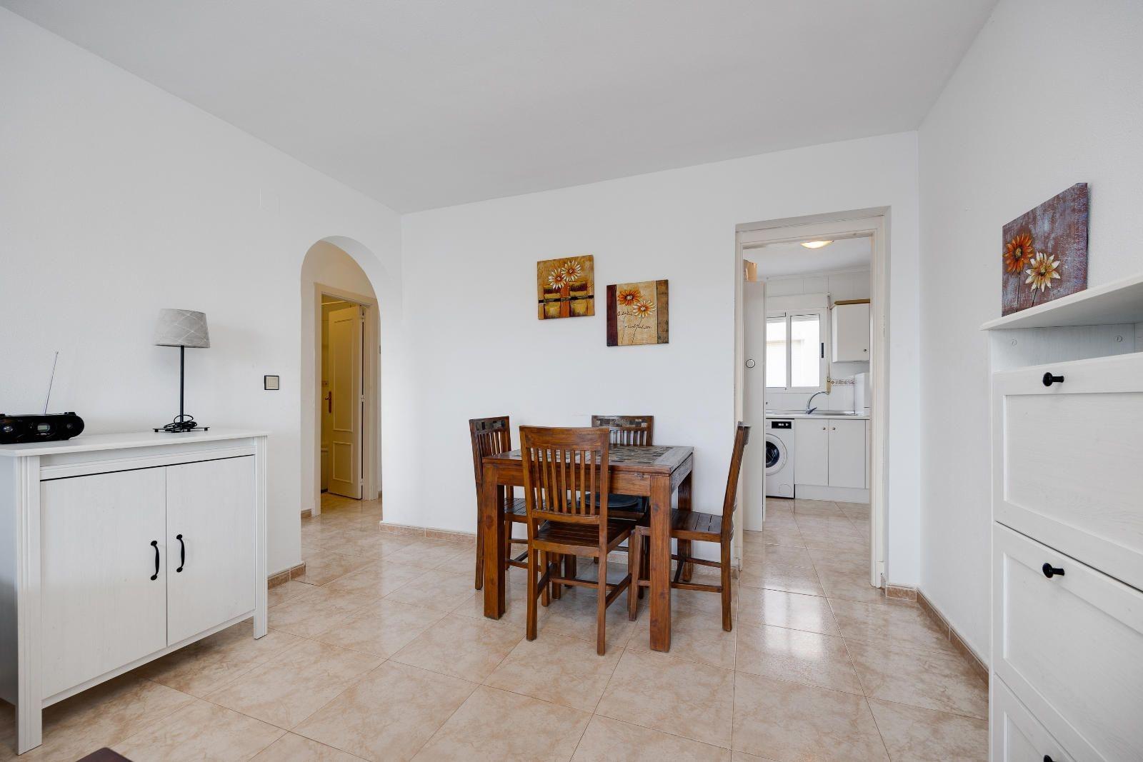 Pool area in bungalow for sale in Torrevieja