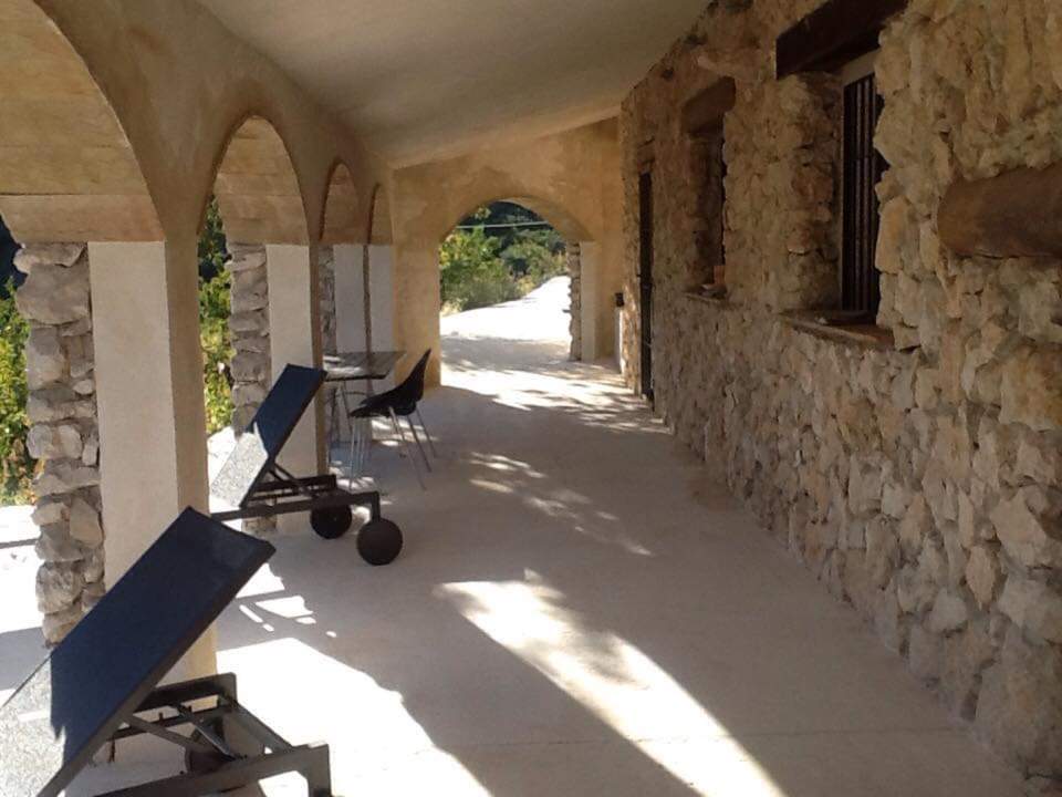 Pool area in finca for sale in Tarbena