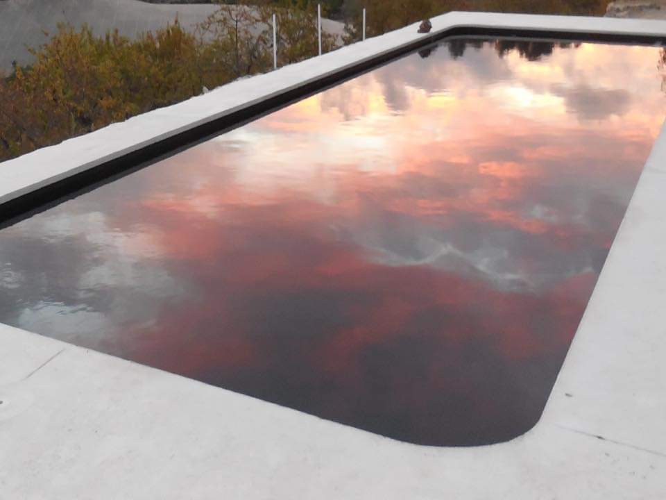 Pool area in finca for sale in Tarbena