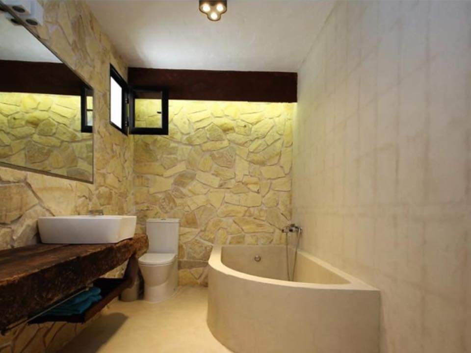 Pool area in finca for sale in Tarbena