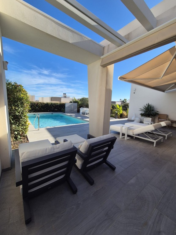 Terrace in villa for sale in La Finca Golf Resort