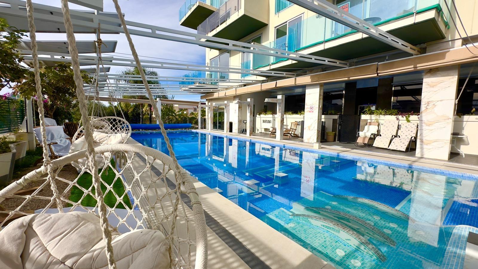 Pool area in apartment for sale in Finestrat