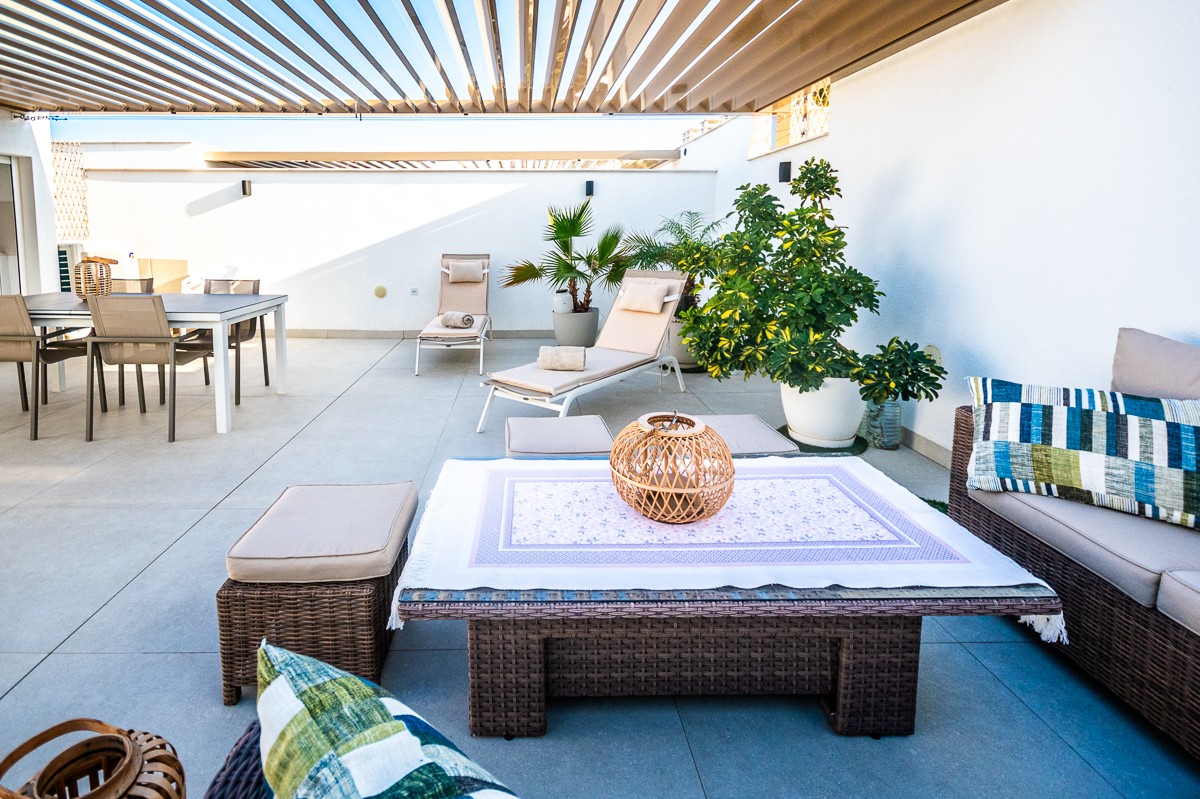 Garden in penthouse for sale in San Pedro del Pinatar