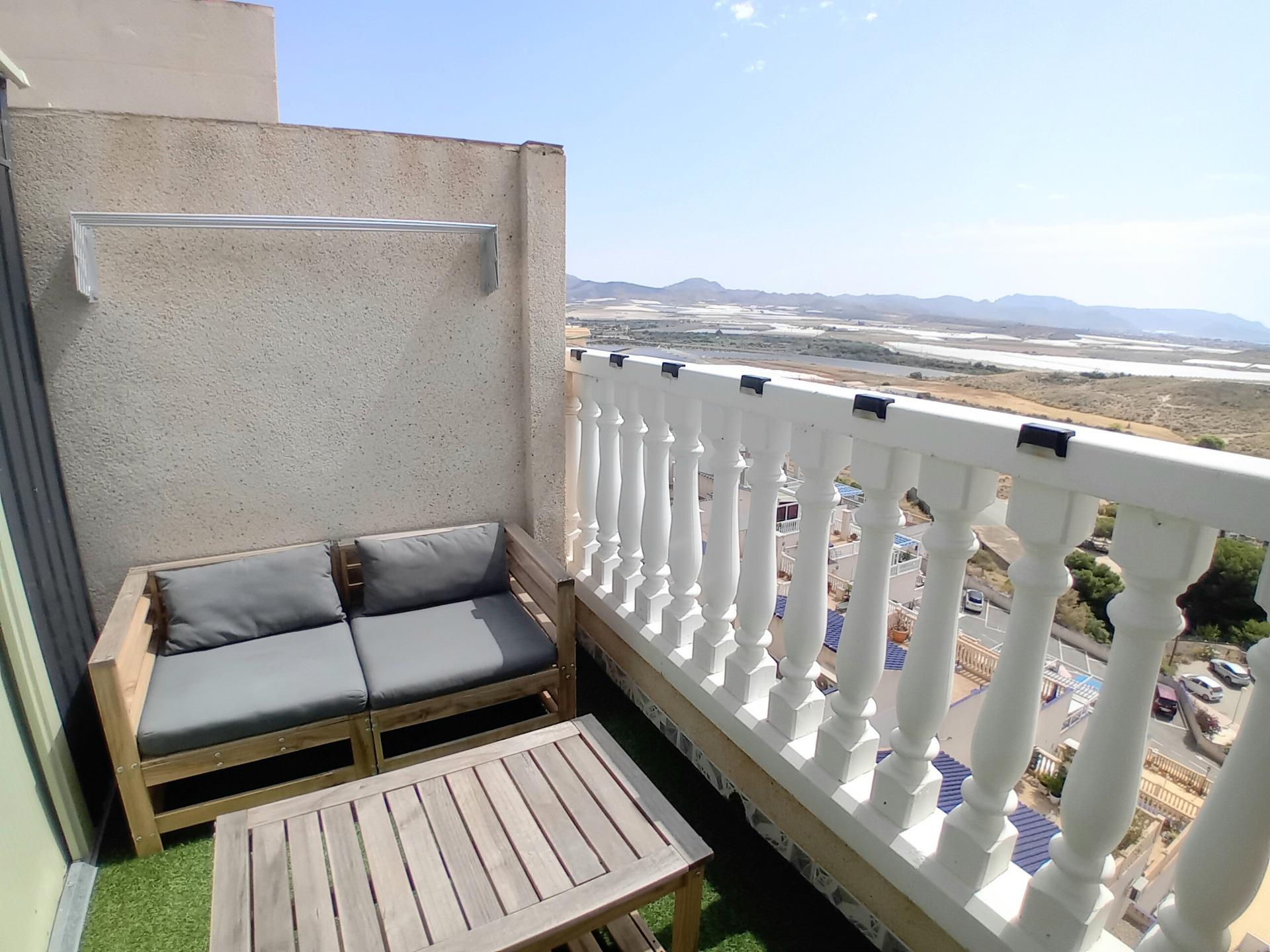Pool area in apartment for sale in Mazarron