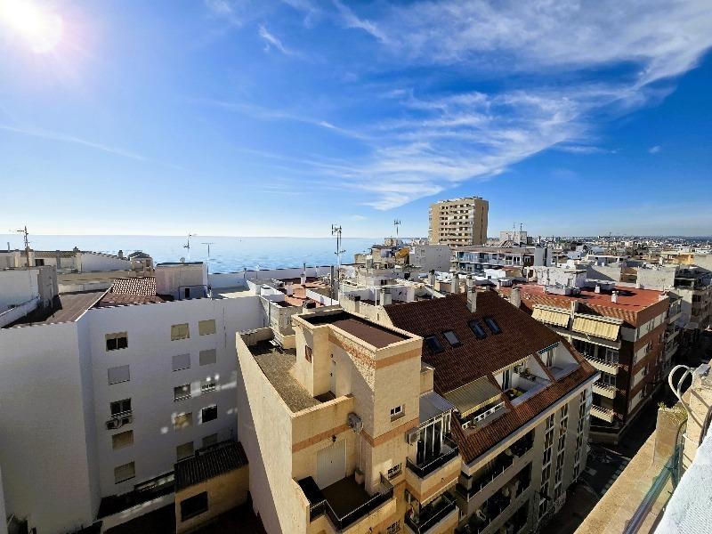 Pool area in penthouse for sale in Torrevieja