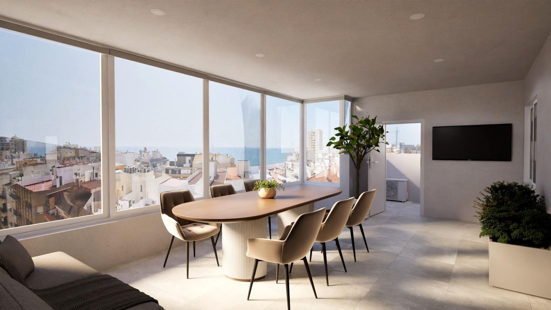 Dining area in penthouse for sale in Torrevieja