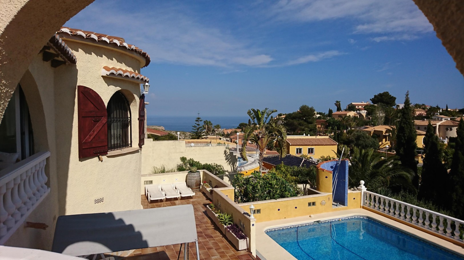 Pool area in villa for sale in Benitachell