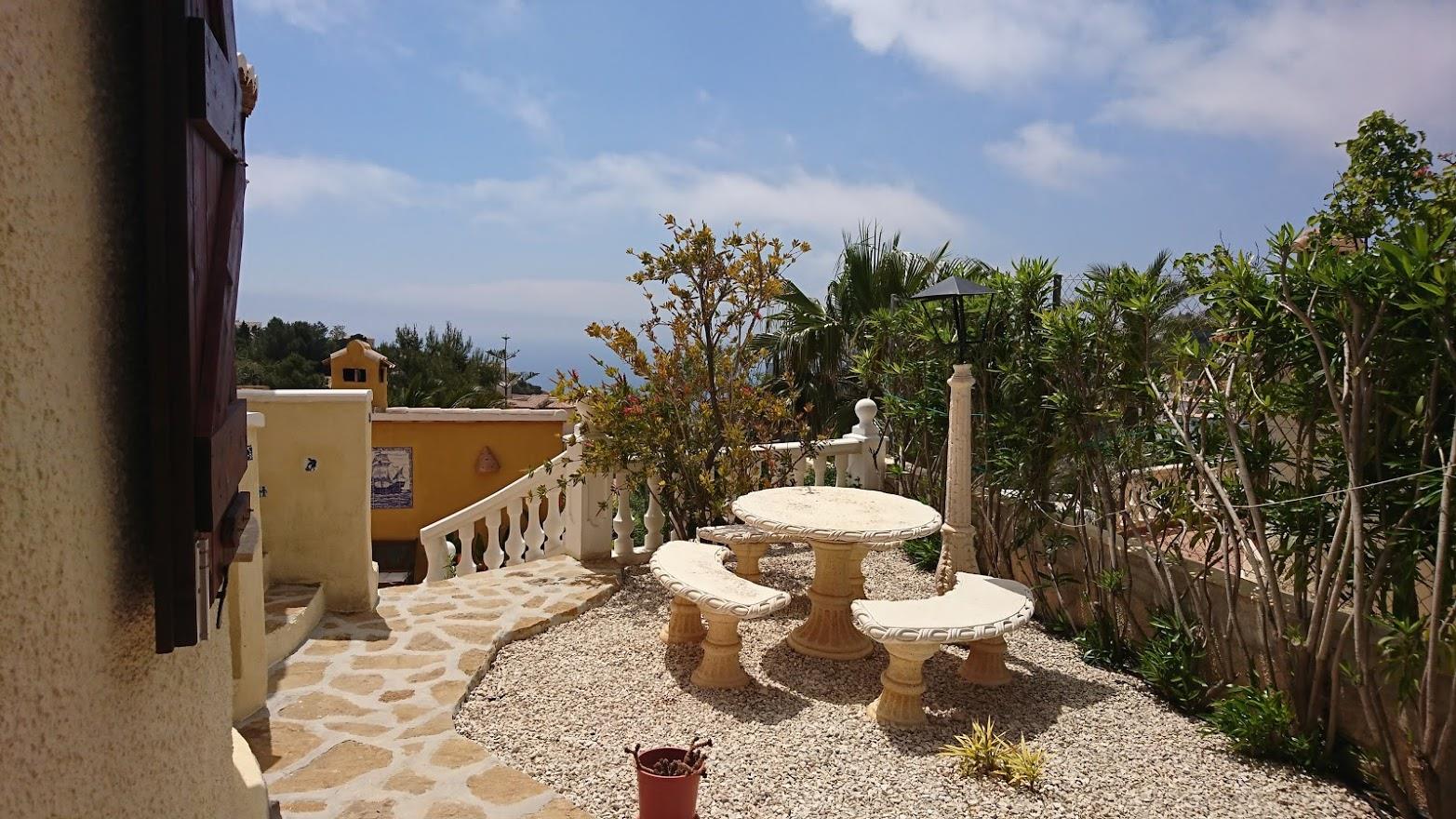 Pool area in villa for sale in Benitachell