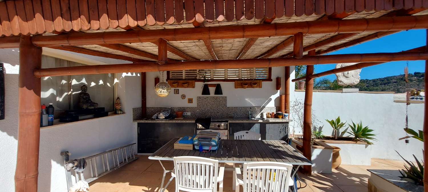Pool area in villa for sale in Calpe