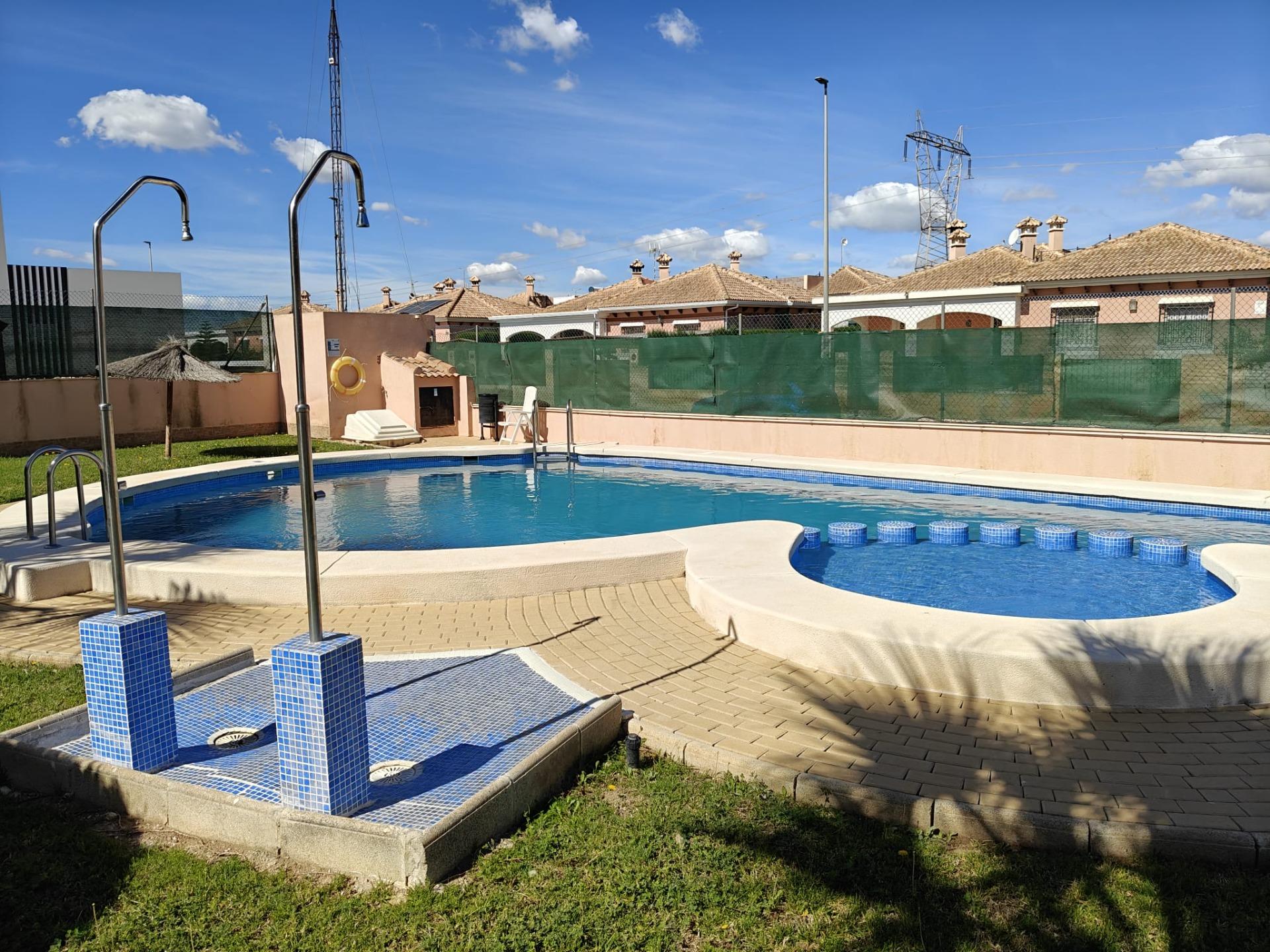 Pool area in duplex for sale in Los Montesinos