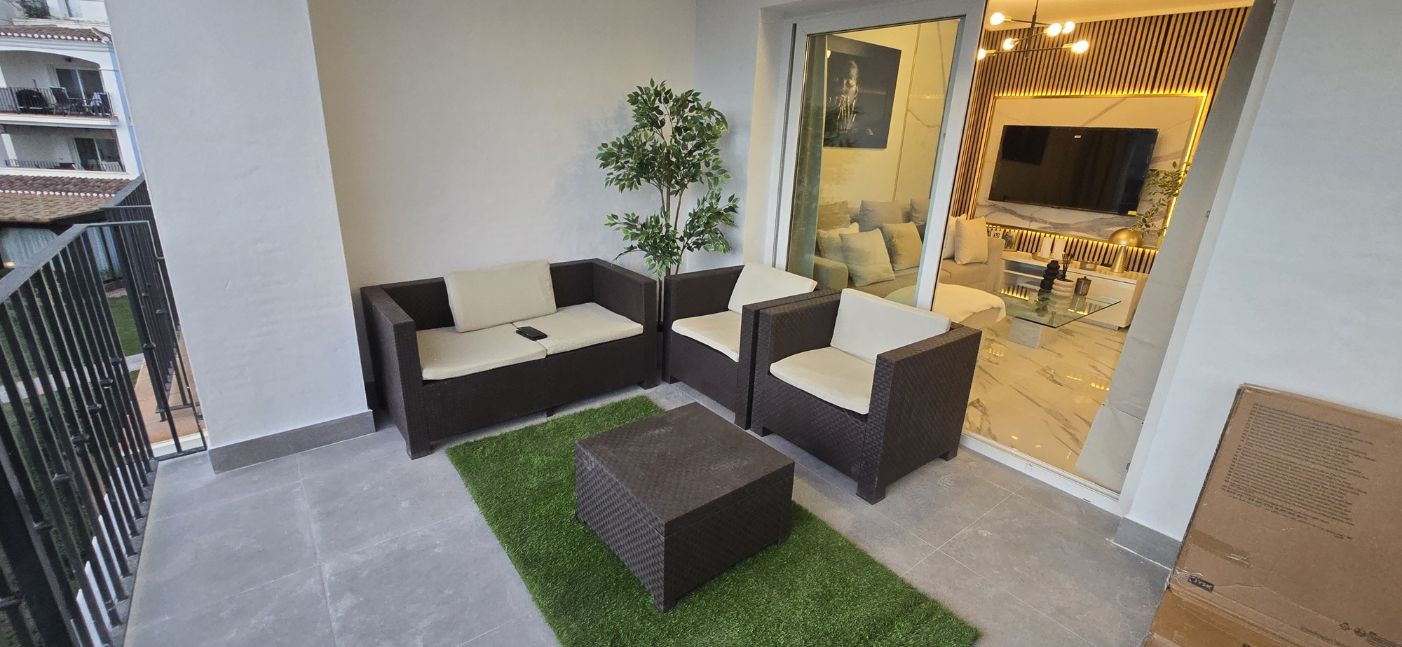 Terrace in apartment for sale in Hacienda Riquelme Golf Resort