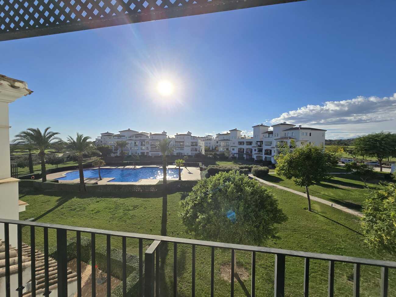 Pool area in apartment for sale in Hacienda Riquelme Golf Resort