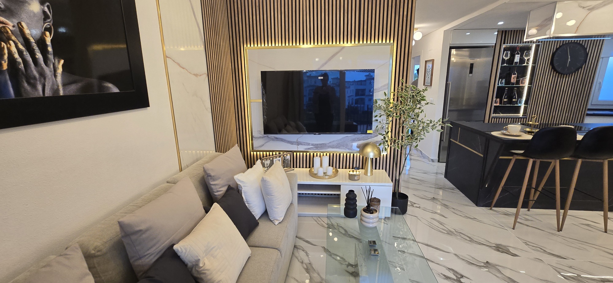 Terrace in apartment for sale in Hacienda Riquelme Golf Resort