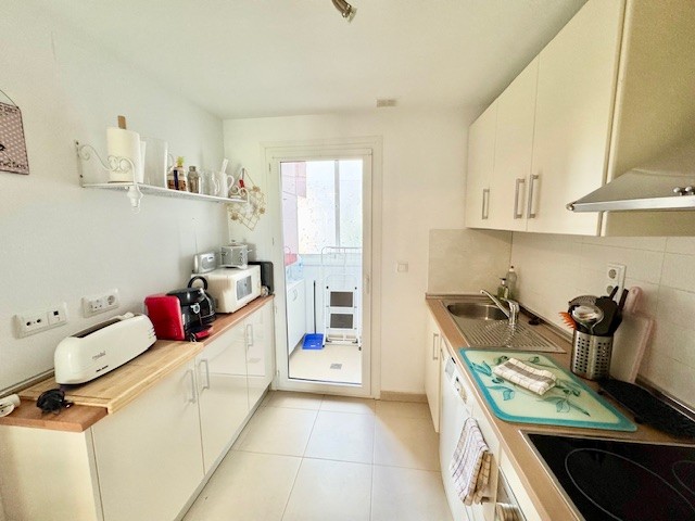Garden in apartment for sale in Hacienda Riquelme Golf Resort