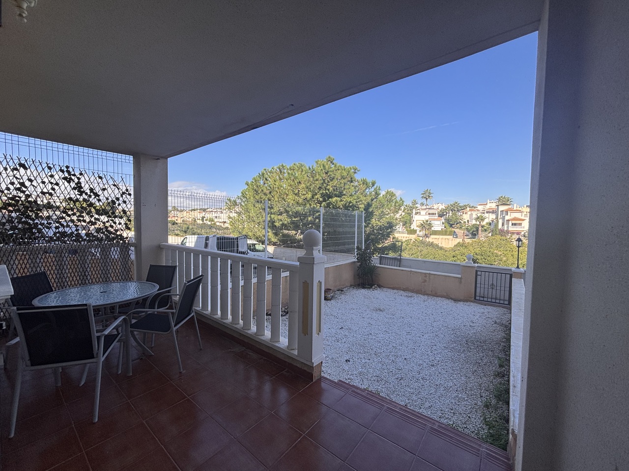 Pool area in apartment for sale in Cabo Roig