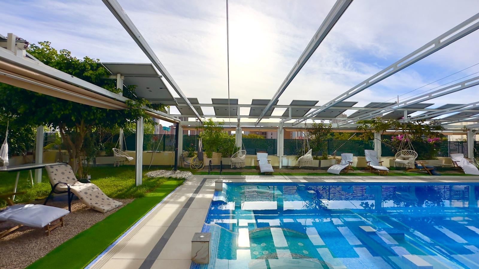 Pool area in apartment for sale in Finestrat