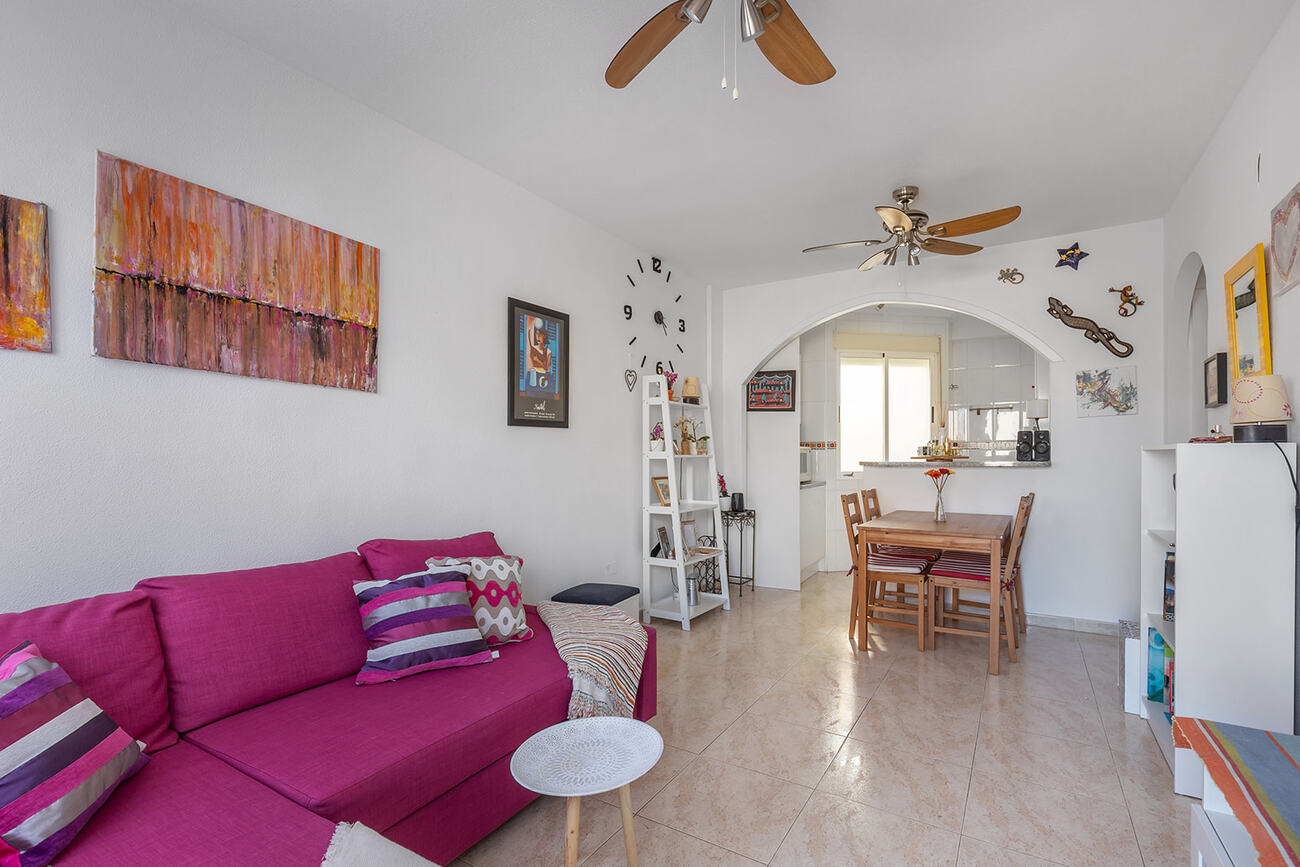 Pool area in bungalow for sale in Orihuela Costa