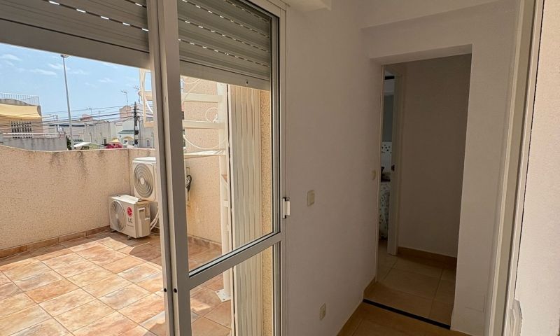 Pool area in duplex for sale in Torrevieja
