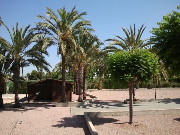 Pool area in villa for sale in Elche