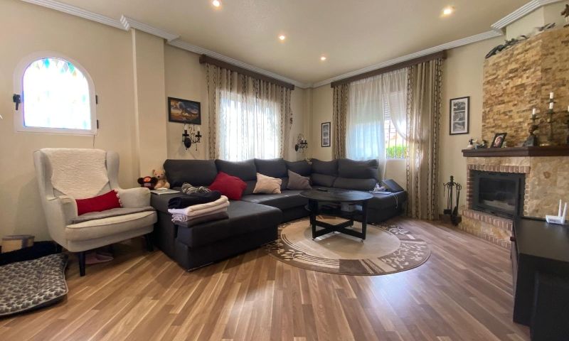 Pool area in villa for sale in Orihuela Costa
