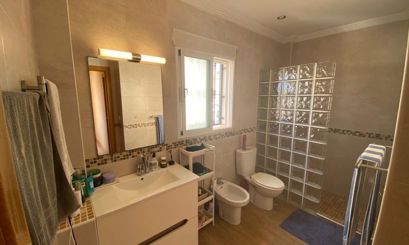 Pool area in villa for sale in Orihuela Costa