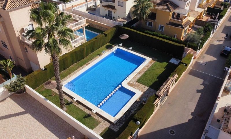 Pool area in villa for sale in Orihuela Costa