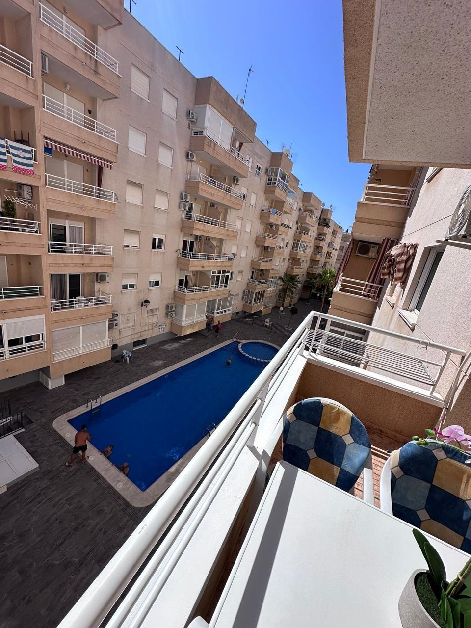 Pool area in apartment for sale in Torrevieja
