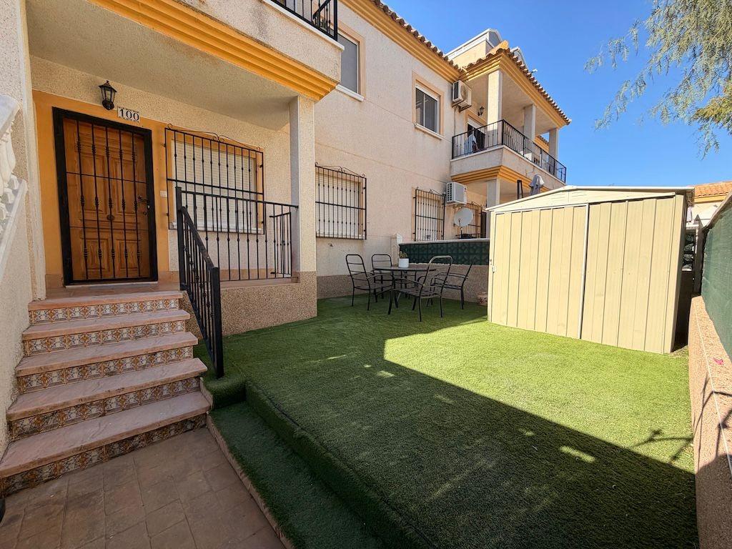 Pool area in bungalow for sale in Orihuela Costa