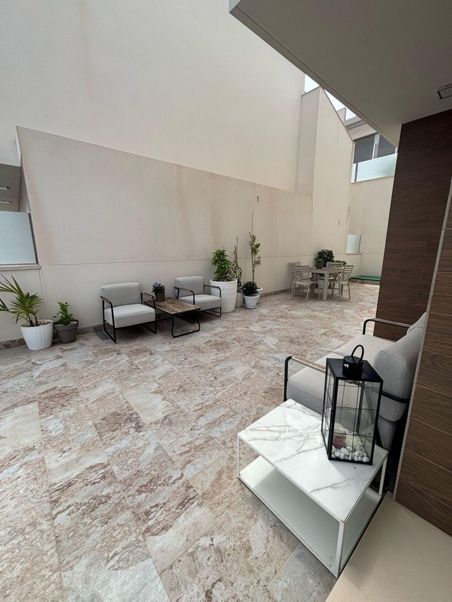 Pool area in villa for sale in Orihuela Costa
