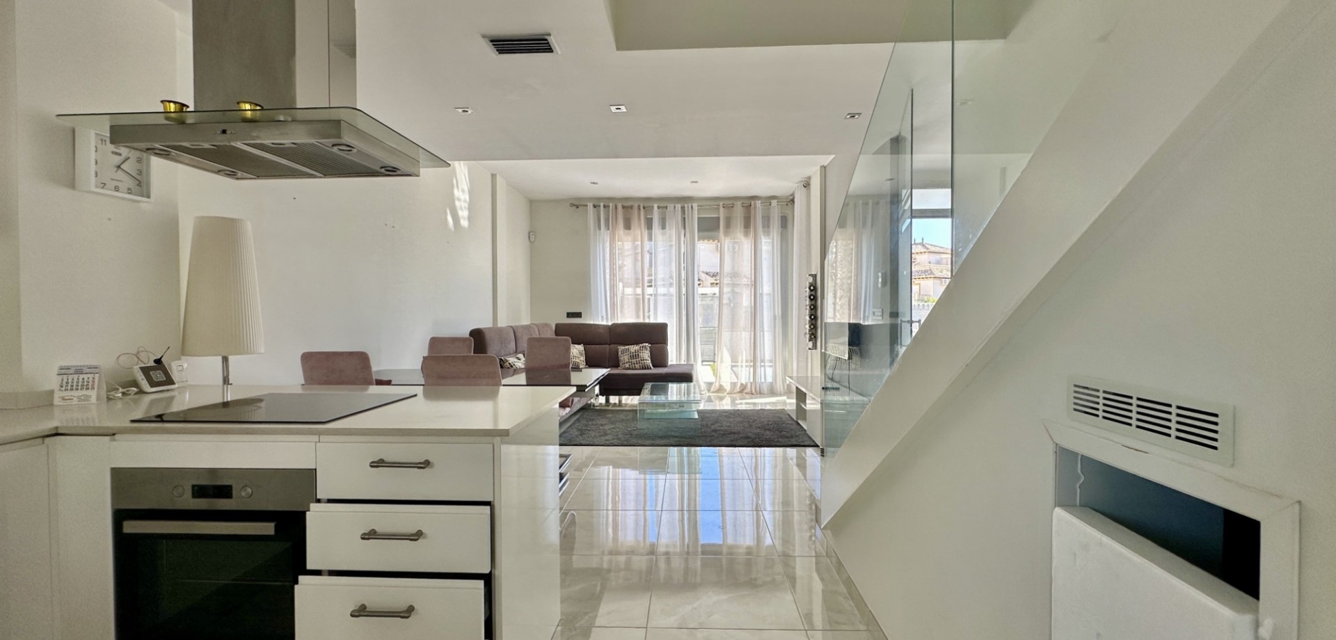 Pool area in villa for sale in Orihuela Costa