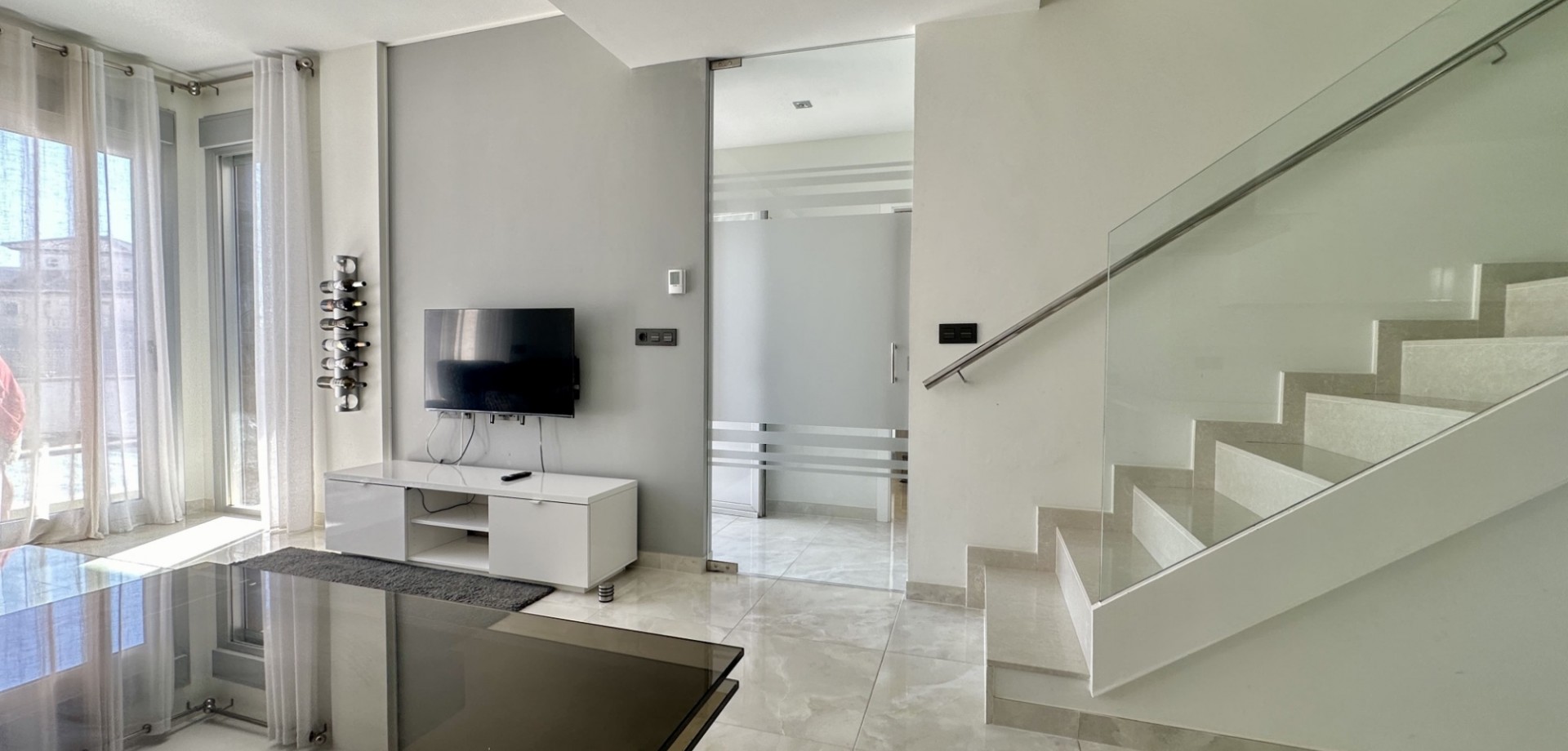 Pool area in villa for sale in Orihuela Costa