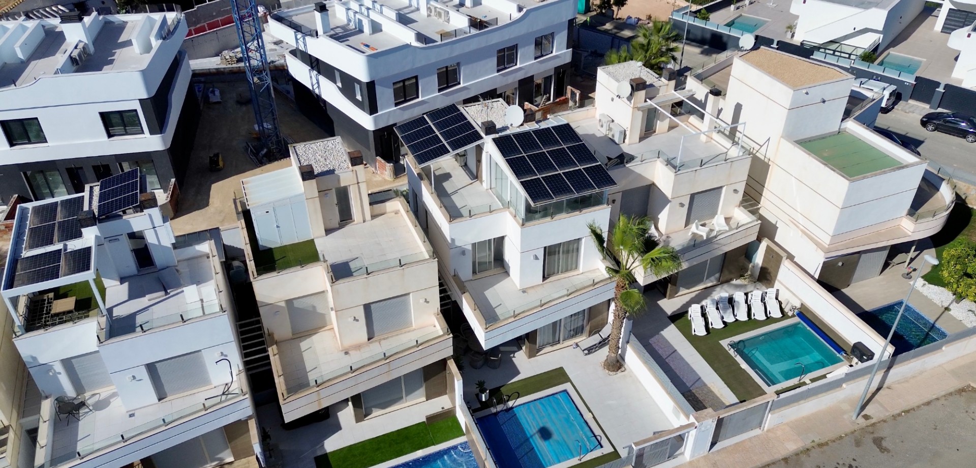 Pool area in villa for sale in Orihuela Costa