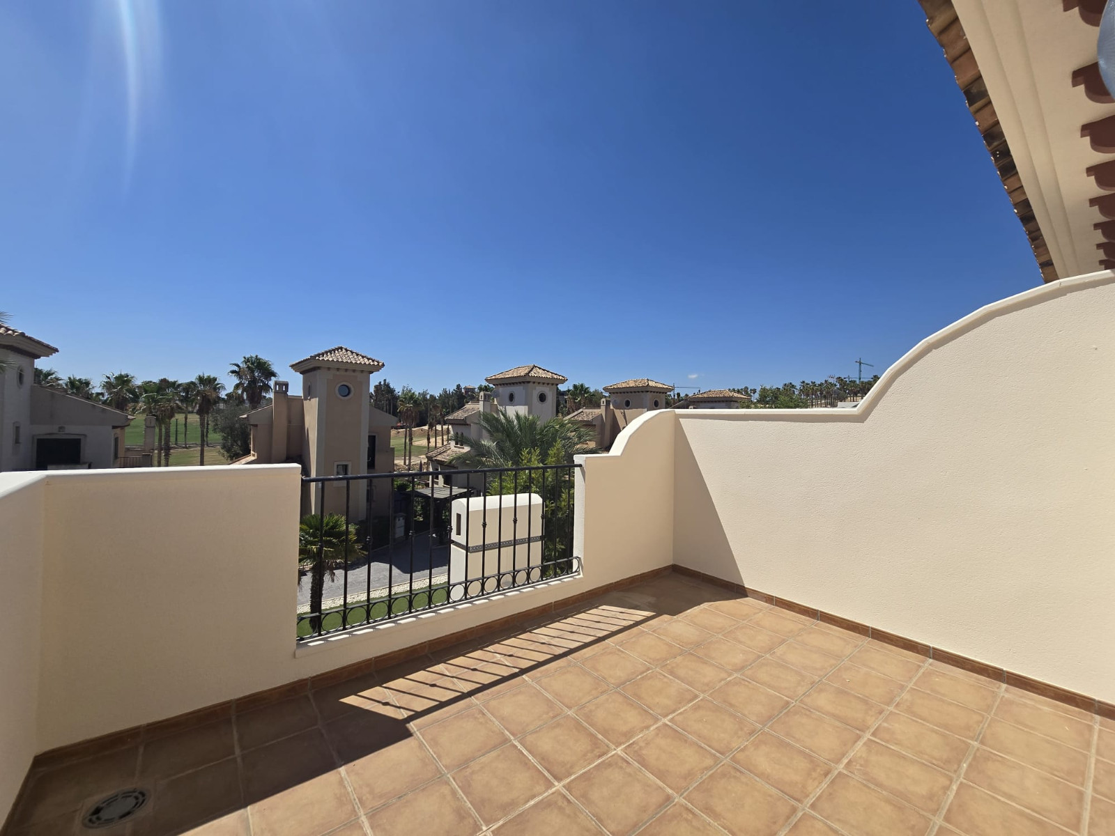 Pool area in duplex for sale in Algorfa