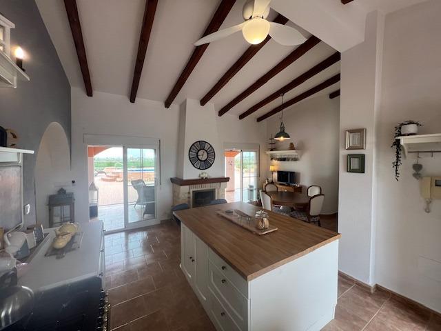 Dining area in finca for sale in Dolores