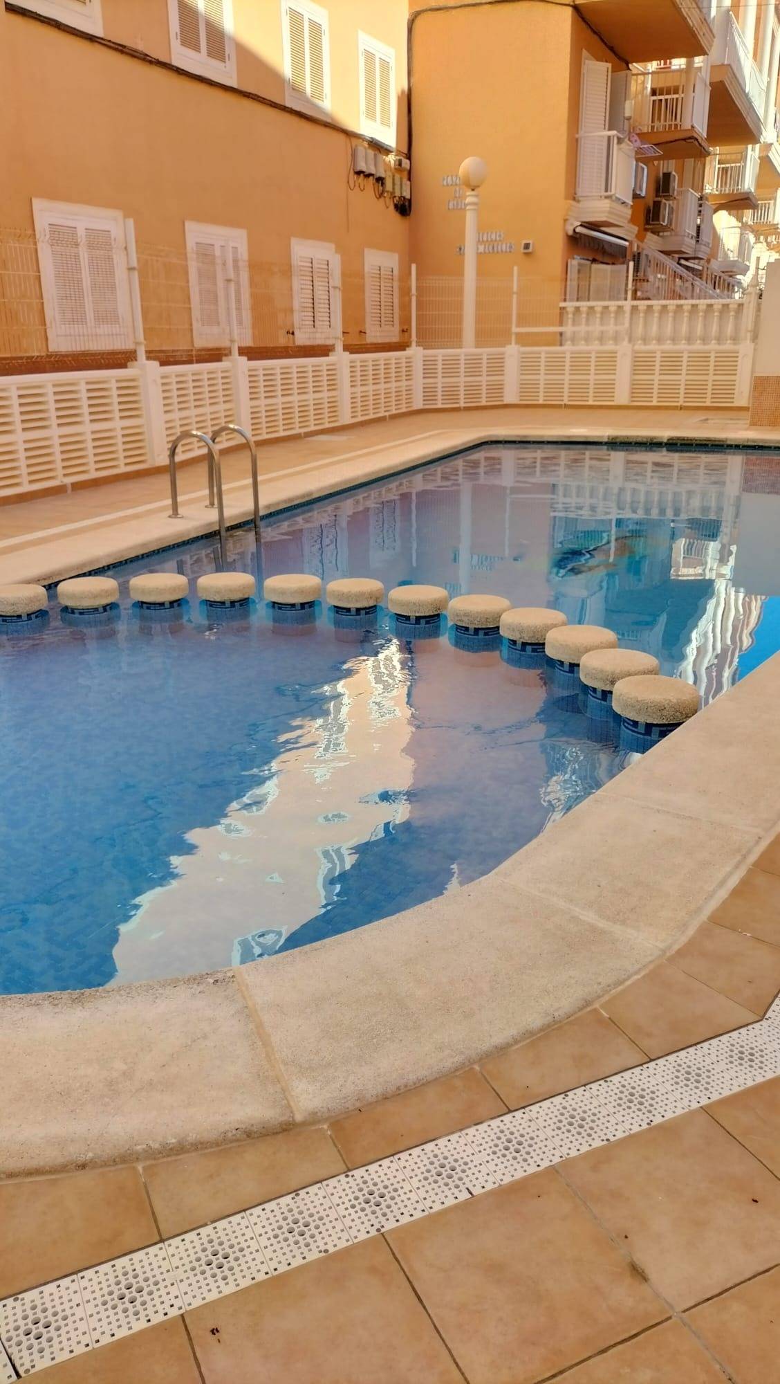 Pool area in penthouse for sale in Torrevieja