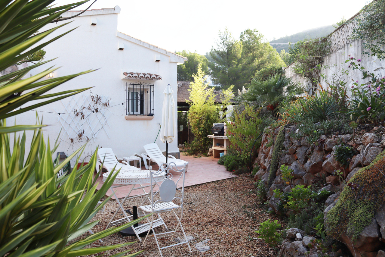 Pool area in villa for sale in Murla