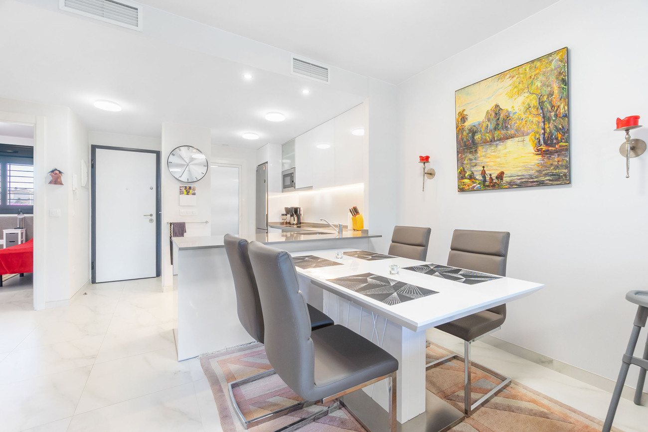 Pool area in apartment for sale in Playa Flamenca