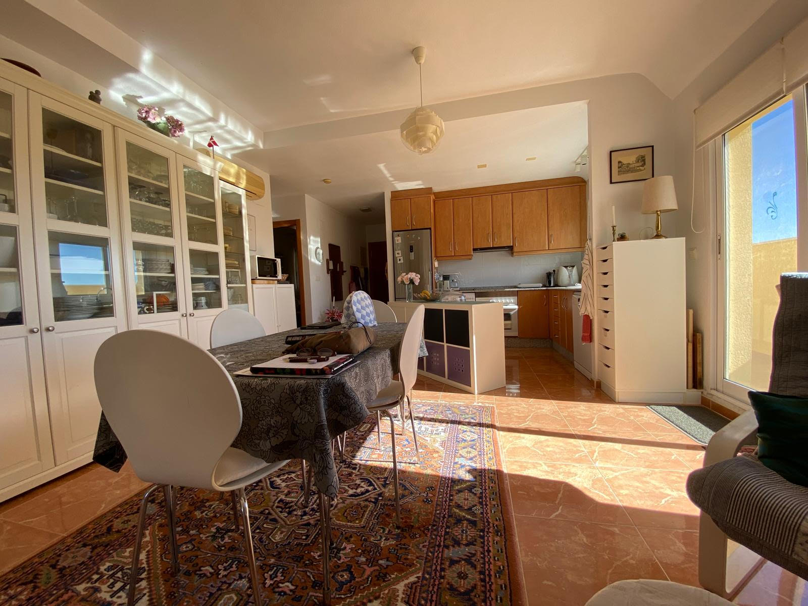Dining area in penthouse for sale in Rafal