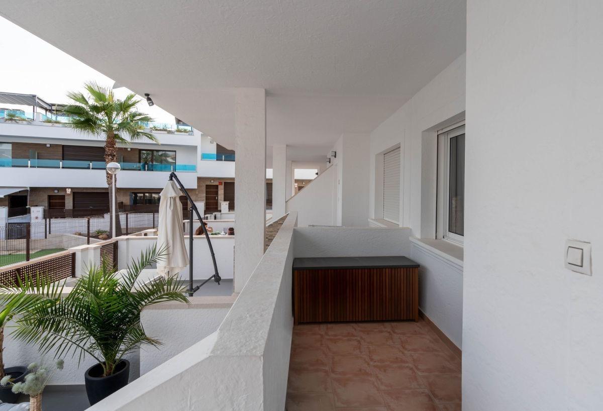 Pool area in duplex for sale in Torrevieja