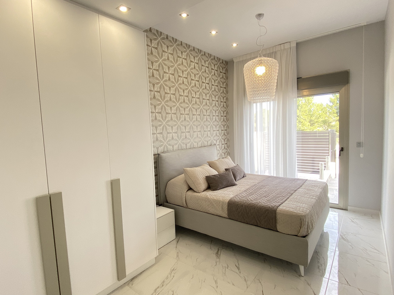 Pool area in villa for sale in Orihuela Costa
