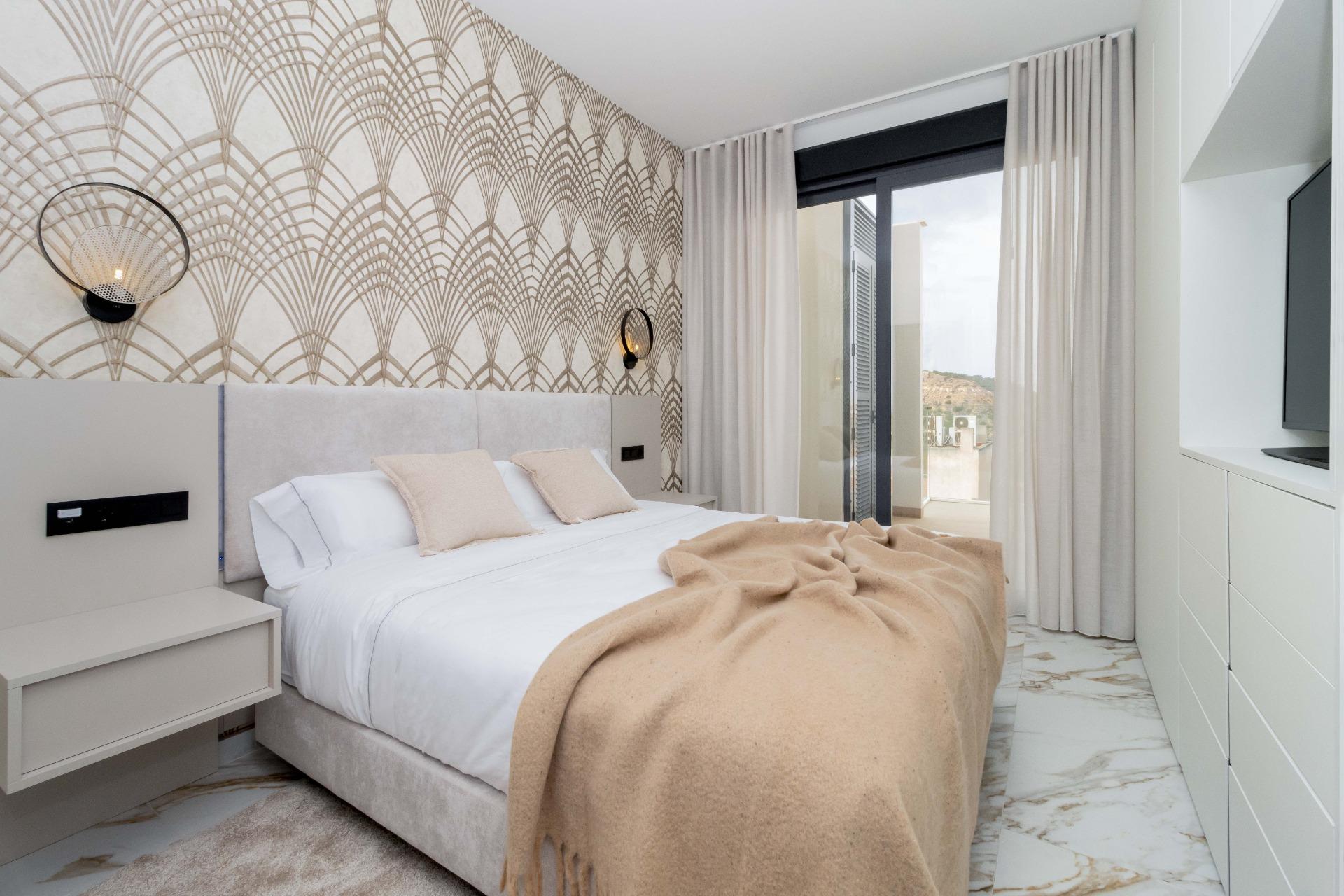 Pool area in penthouse for sale in Guardamar del Segura